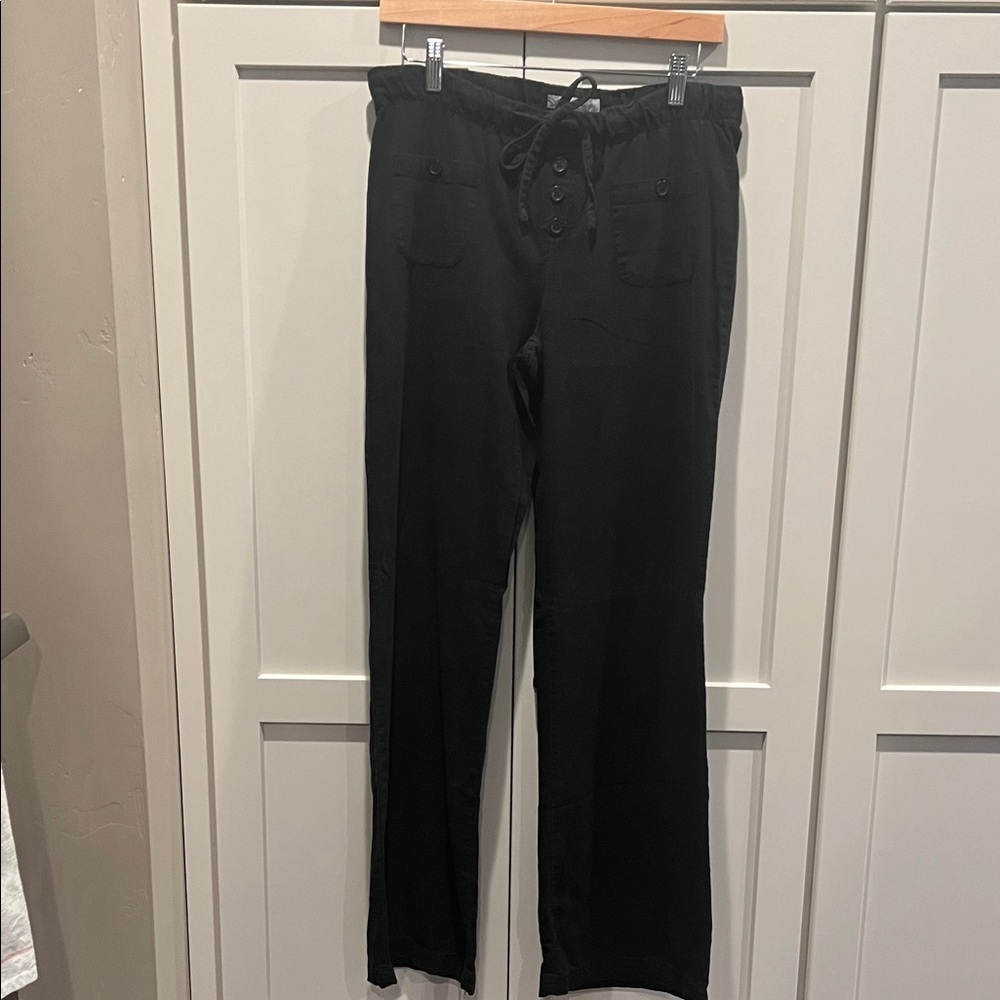 Black Linen Pants Size M Inseam 30”